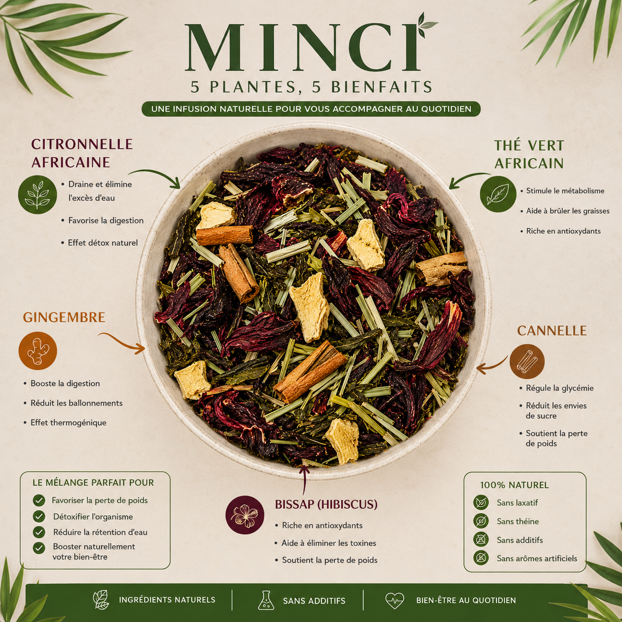 MINCI-L'infusion drainage & légèreté quotidienne